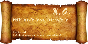 Mészáros Olivér névjegykártya